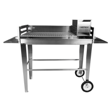 Load image into Gallery viewer, 900mm Mobile braai including ember maker (304 stainless steel 1.5mm)