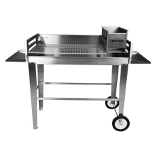 Load image into Gallery viewer, 900mm Mobile braai including ember maker (430 stainless steel 1.5mm)