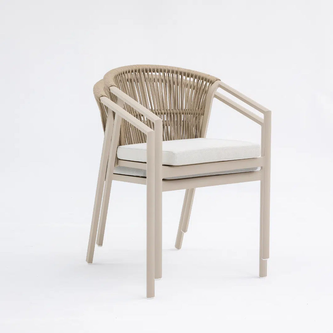 Coastal Weave Dining Chair (Beige)