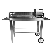 Load image into Gallery viewer, 900mm Mobile braai including ember maker (304 stainless steel 1.5mm)
