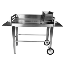 Load image into Gallery viewer, 900mm Mobile braai including ember maker (304 stainless steel 1.5mm)
